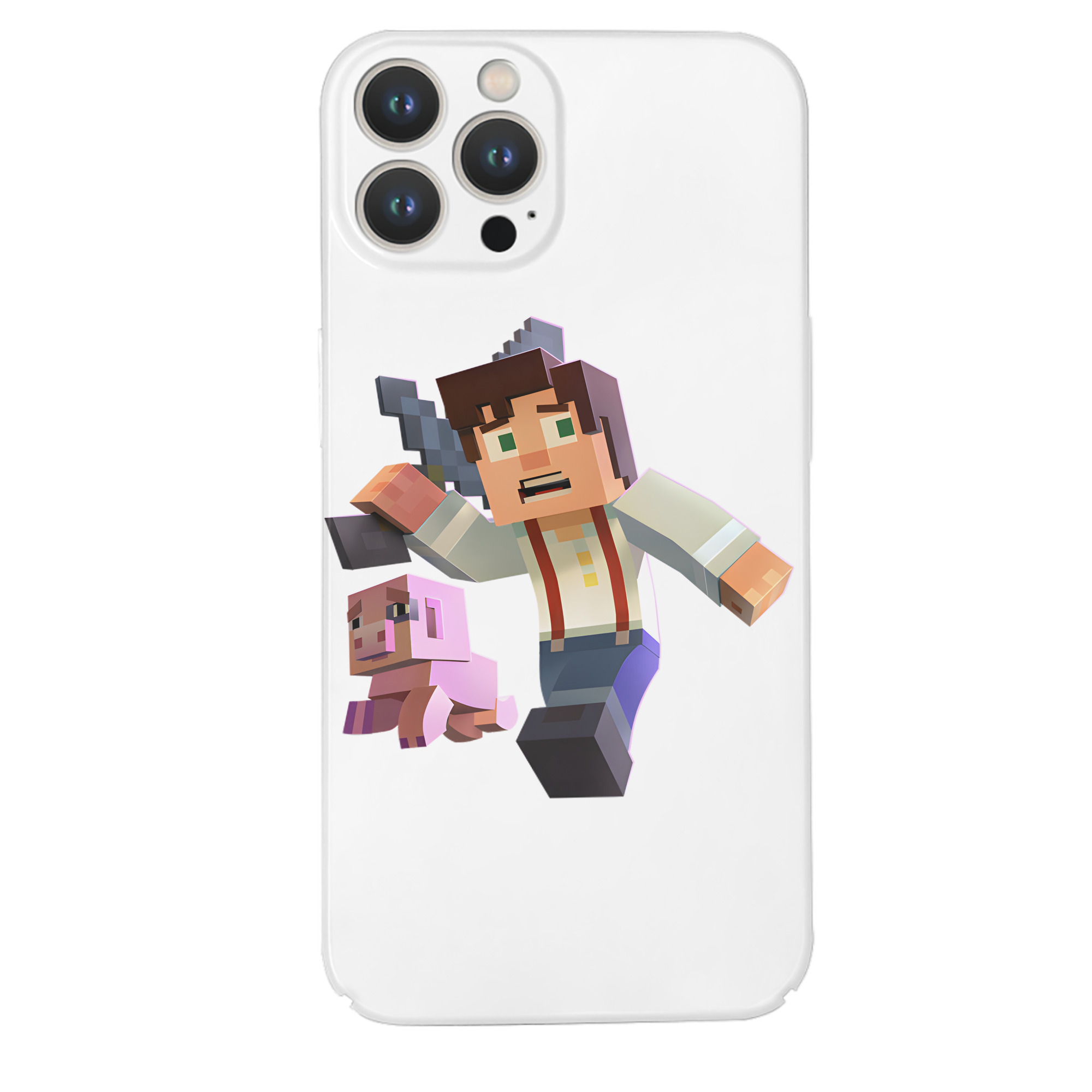 （画像用） マインクラフト ブロックの世界 Minecraft MC Block world 【iPhone 14シリーズ対応】ハードケース